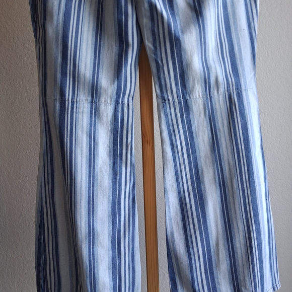 ๐ Free People We The Free Indigo Haze Journey Flare Striped Retro Jeans Sz.31 - Picture 8 of 13